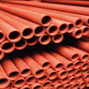 Red Medium Plain Ended Tube in Full Or Half Lengths